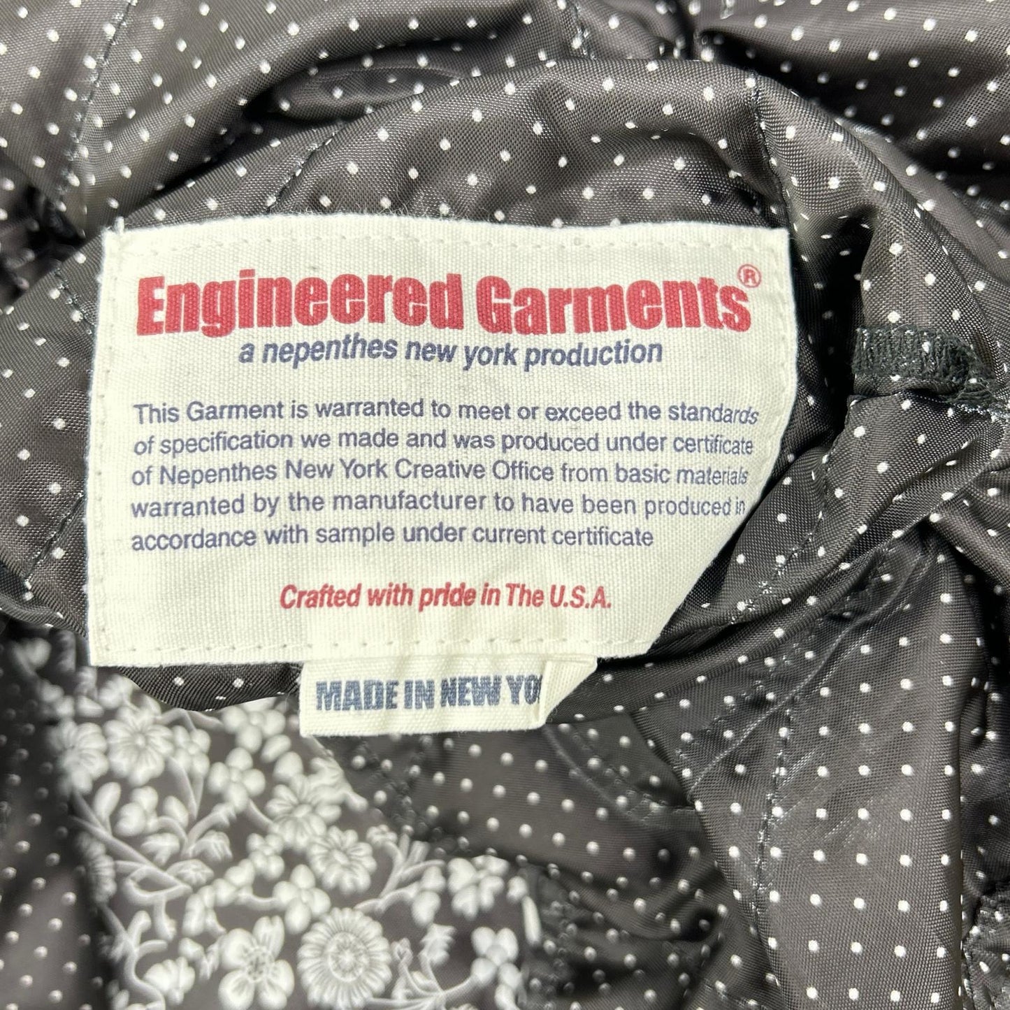 Engineered Garments エンジニアードガーメンツ ナイロン 花柄×スモールドット リバーシブル ジャケット ジャケット