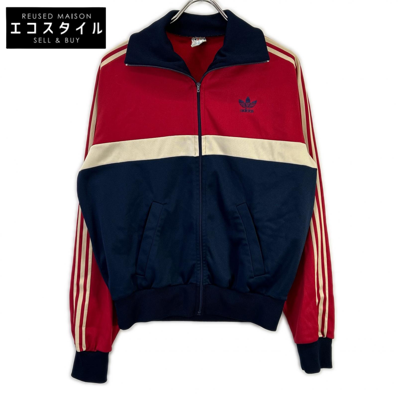 adidas アディダス 80s ボルドー×ネイビー×ホワイト トラックジャケット ジャケット