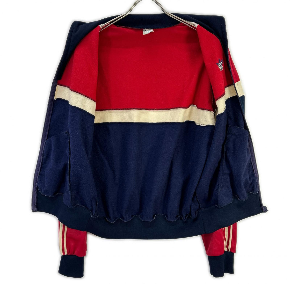 adidas アディダス 80s ボルドー×ネイビー×ホワイト トラックジャケット ジャケット