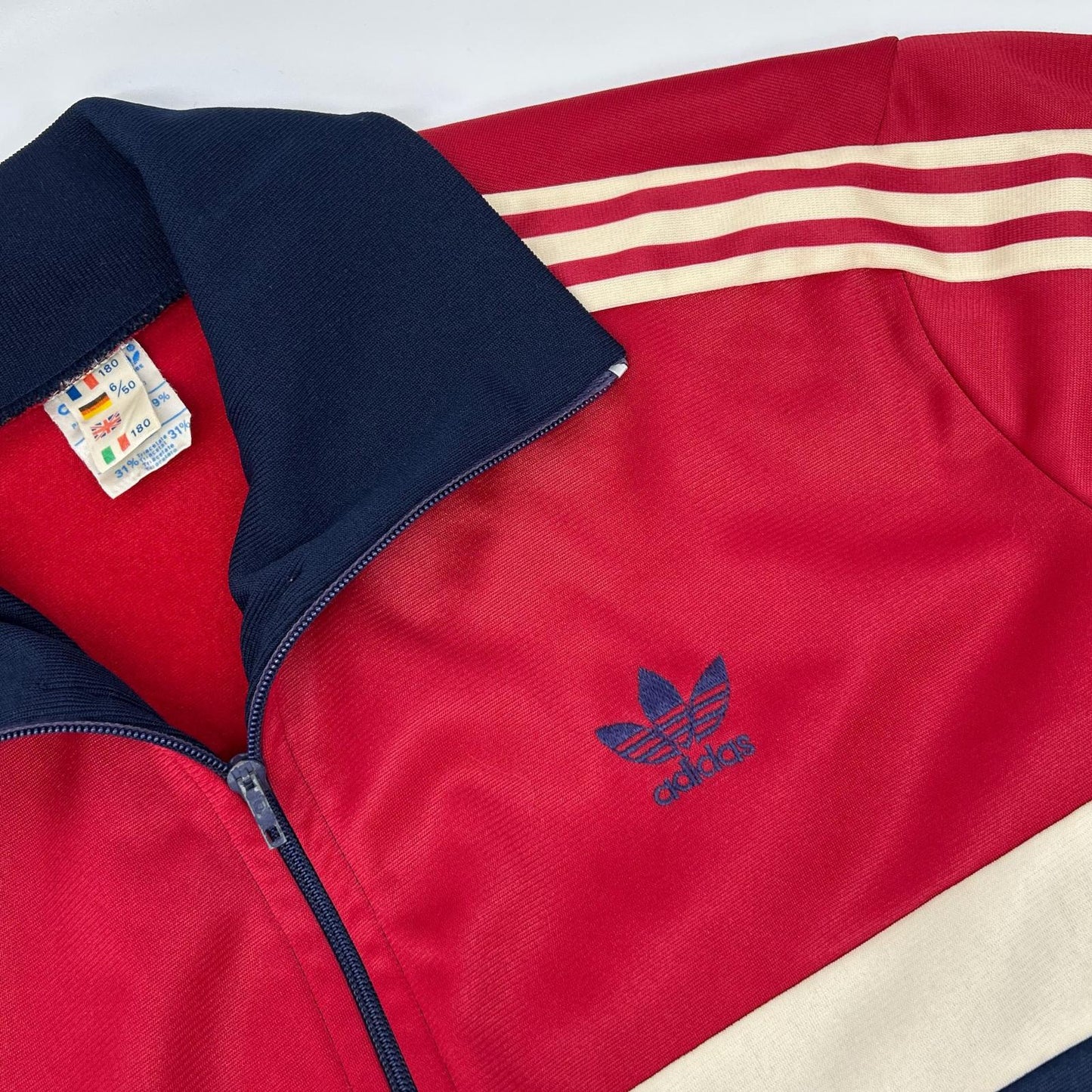 adidas アディダス 80s ボルドー×ネイビー×ホワイト トラックジャケット ジャケット