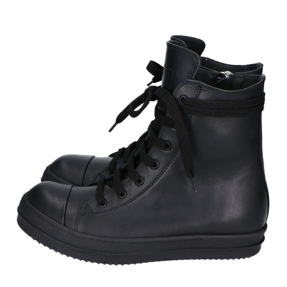 Rick Owens リックオウエンス 新品同様 RU01F2890 TEMPLE SNEAKS オールブラック カーフレザー スニーカー シューズ