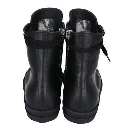 Rick Owens リックオウエンス 新品同様 RU01F2890 TEMPLE SNEAKS オールブラック カーフレザー スニーカー シューズ