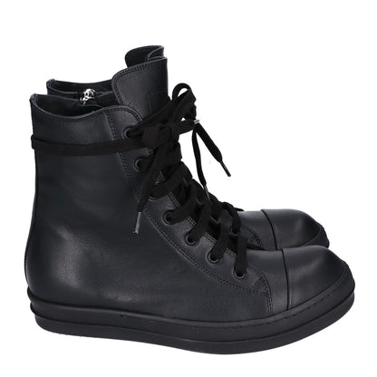 Rick Owens リックオウエンス 新品同様 RU01F2890 TEMPLE SNEAKS オールブラック カーフレザー スニーカー シューズ