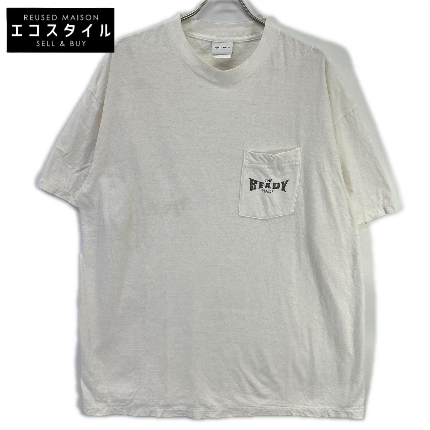 READYMADE レディーメイド RE-CO-WH-00-00-277 ホワイト コットン ポケット 半袖Tシャツ トップス