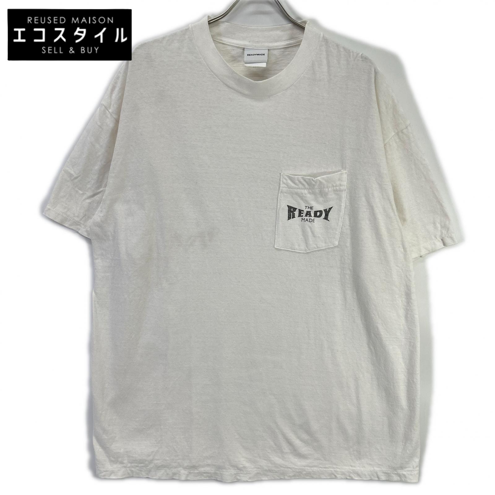 READYMADE レディーメイド RE-CO-WH-00-00-277 ホワイト コットン ポケット 半袖Tシャツ トップス