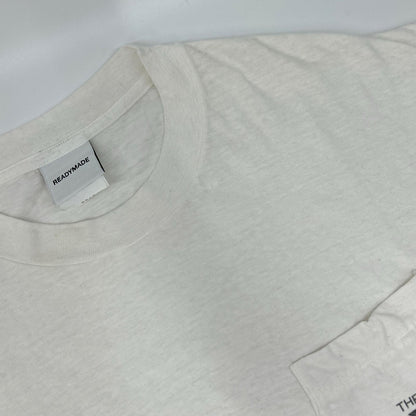 READYMADE レディーメイド RE-CO-WH-00-00-277 White Cotton Pocket Short-Sleeve T-Shirt Tops