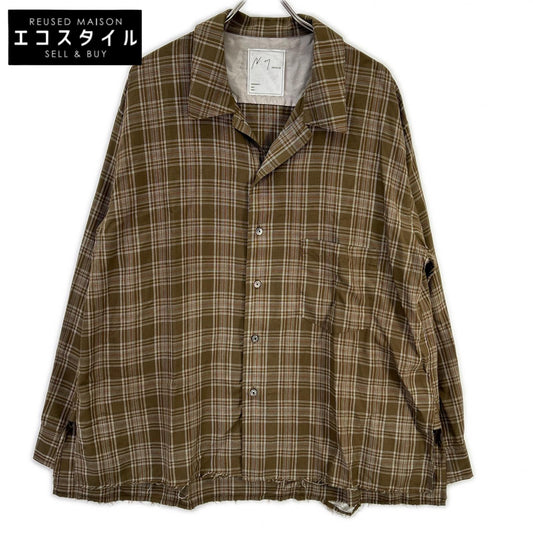 ANCELLM アンセルム ANC-SH80 ブラウン AGING RAYON CHECK SHIRT トップス
