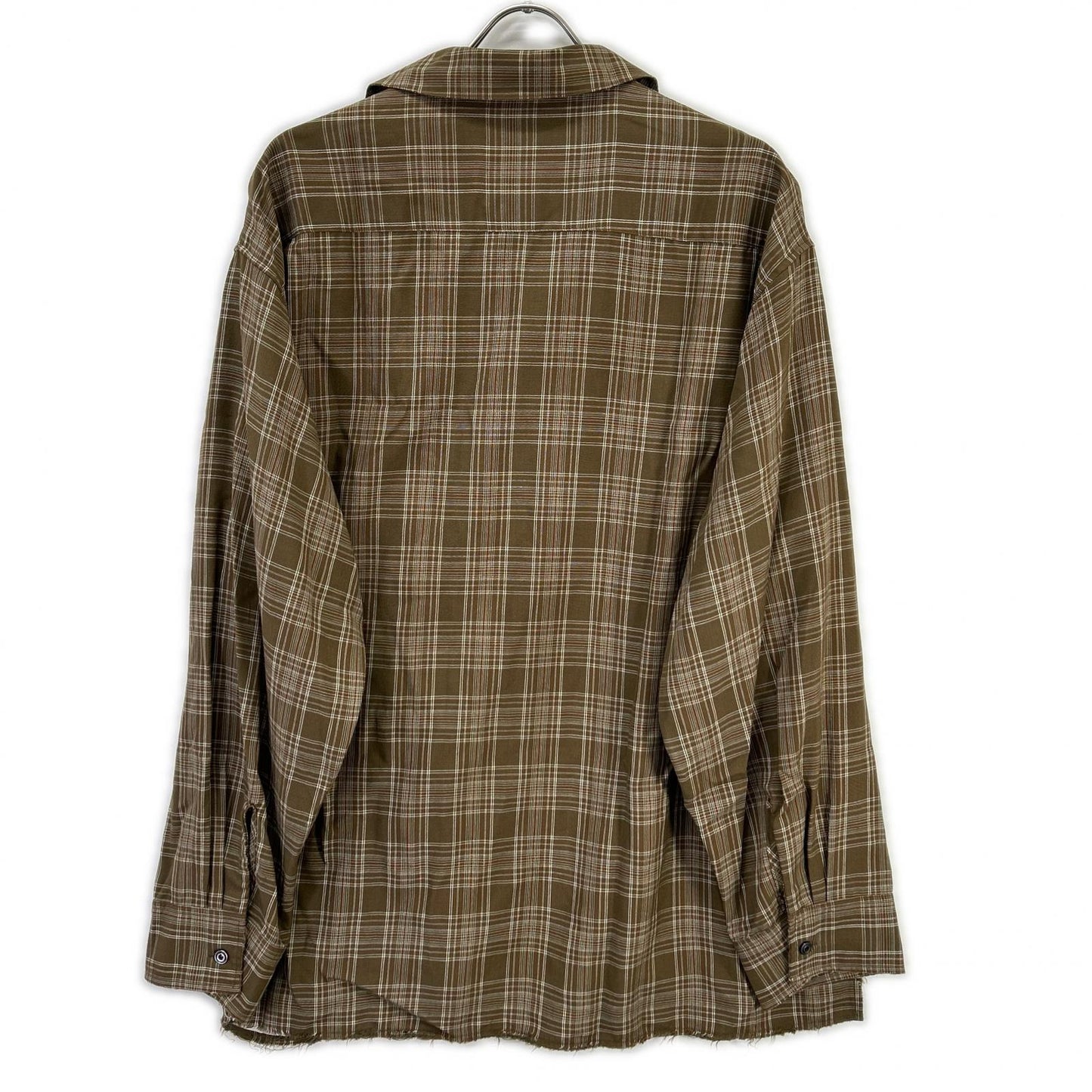 ANCELLM アンセルム ANC-SH80 ブラウン AGING RAYON CHECK SHIRT トップス