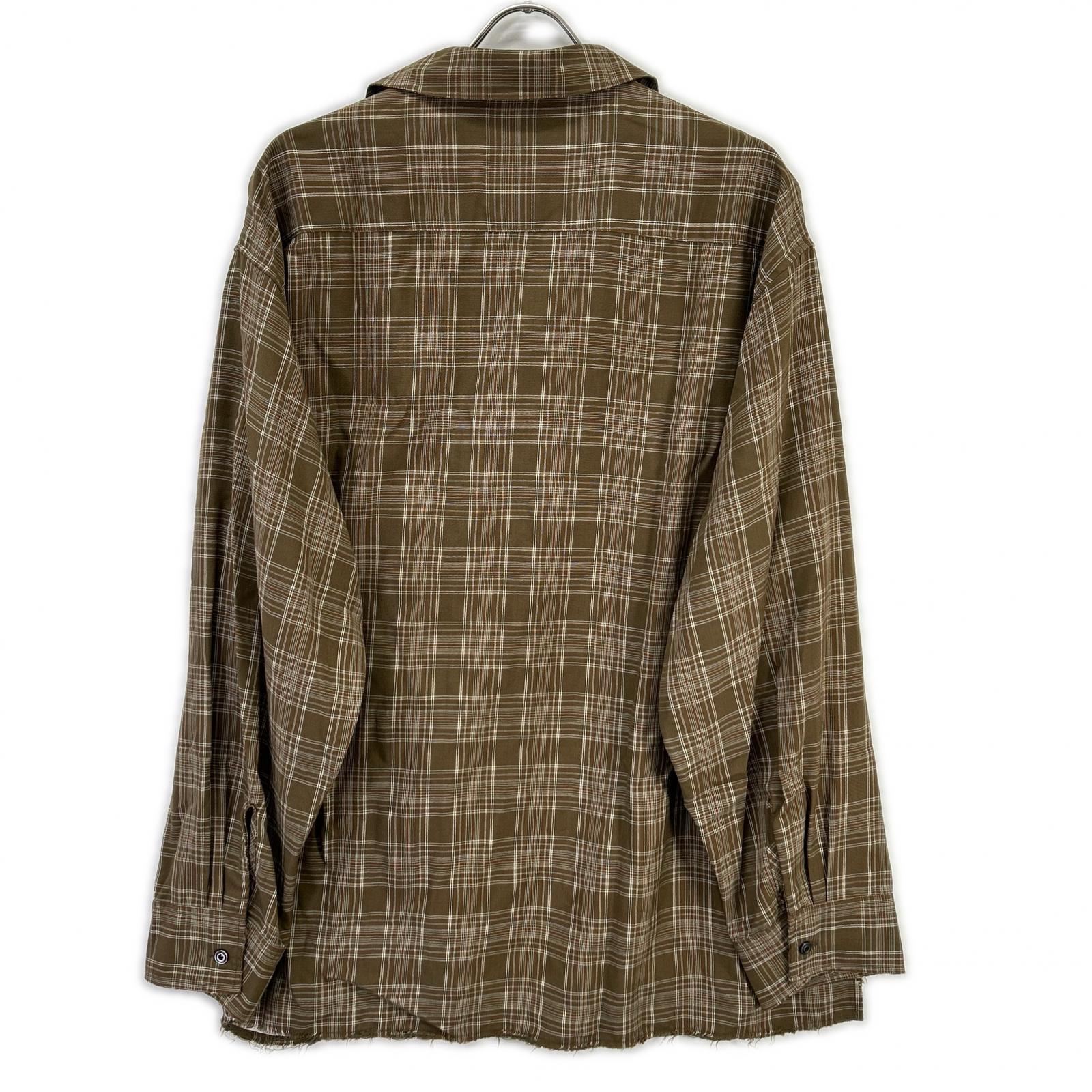 ANCELLM アンセルム ANC-SH80 ブラウン AGING RAYON CHECK SHIRT トップス