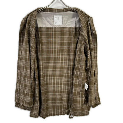 ANCELLM アンセルム ANC-SH80 ブラウン AGING RAYON CHECK SHIRT トップス