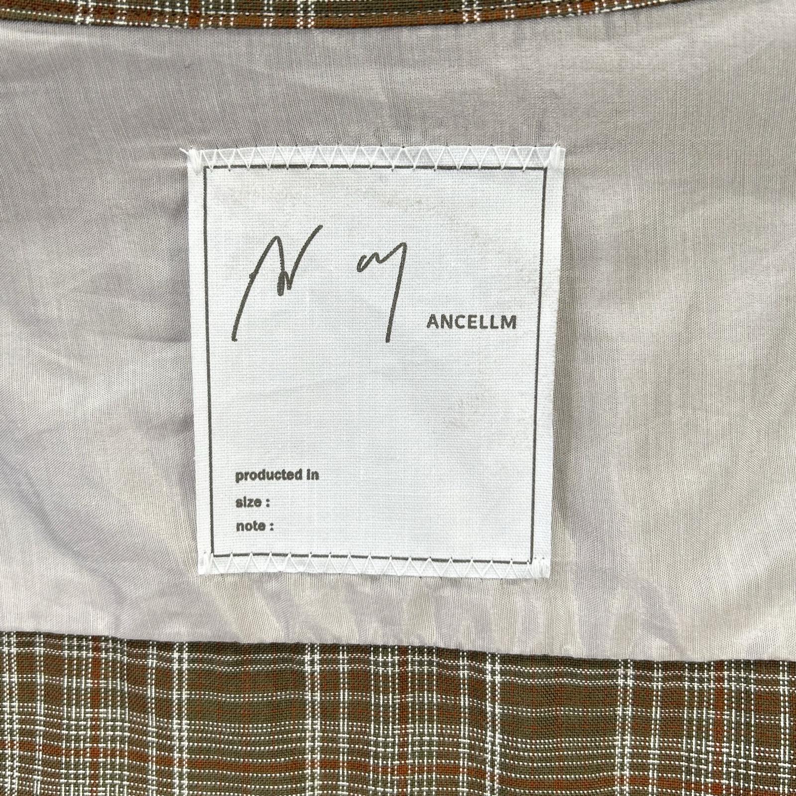 ANCELLM アンセルム ANC-SH80 ブラウン AGING RAYON CHECK SHIRT トップス