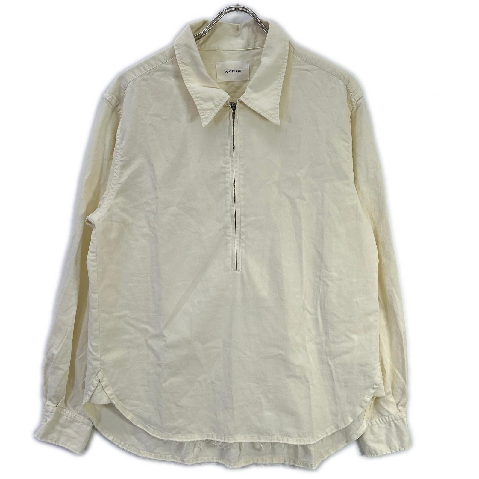 PORT BY ARK ポートバイアーク PO19-SH01 アイボリー Pullover Zip Shirt トップス
