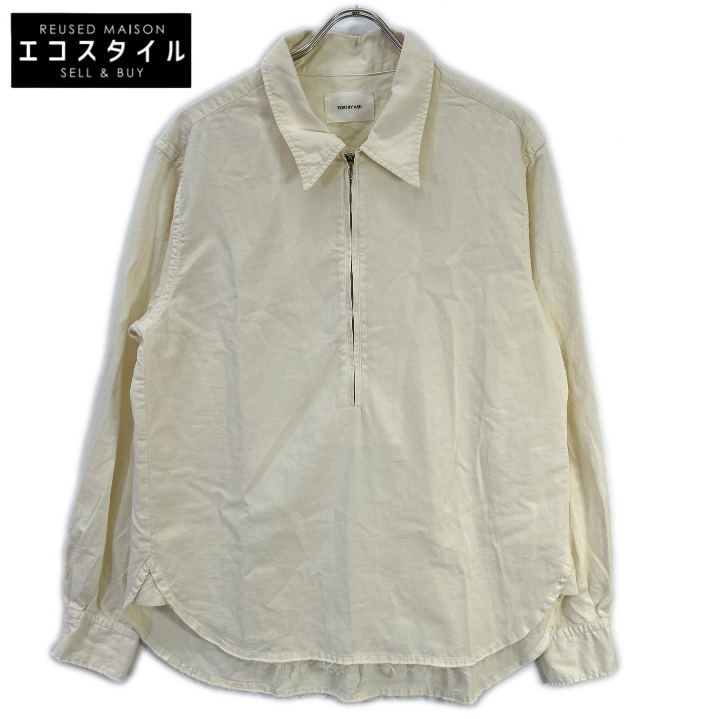 PORT BY ARK ポートバイアーク PO19-SH01 アイボリー Pullover Zip Shirt トップス