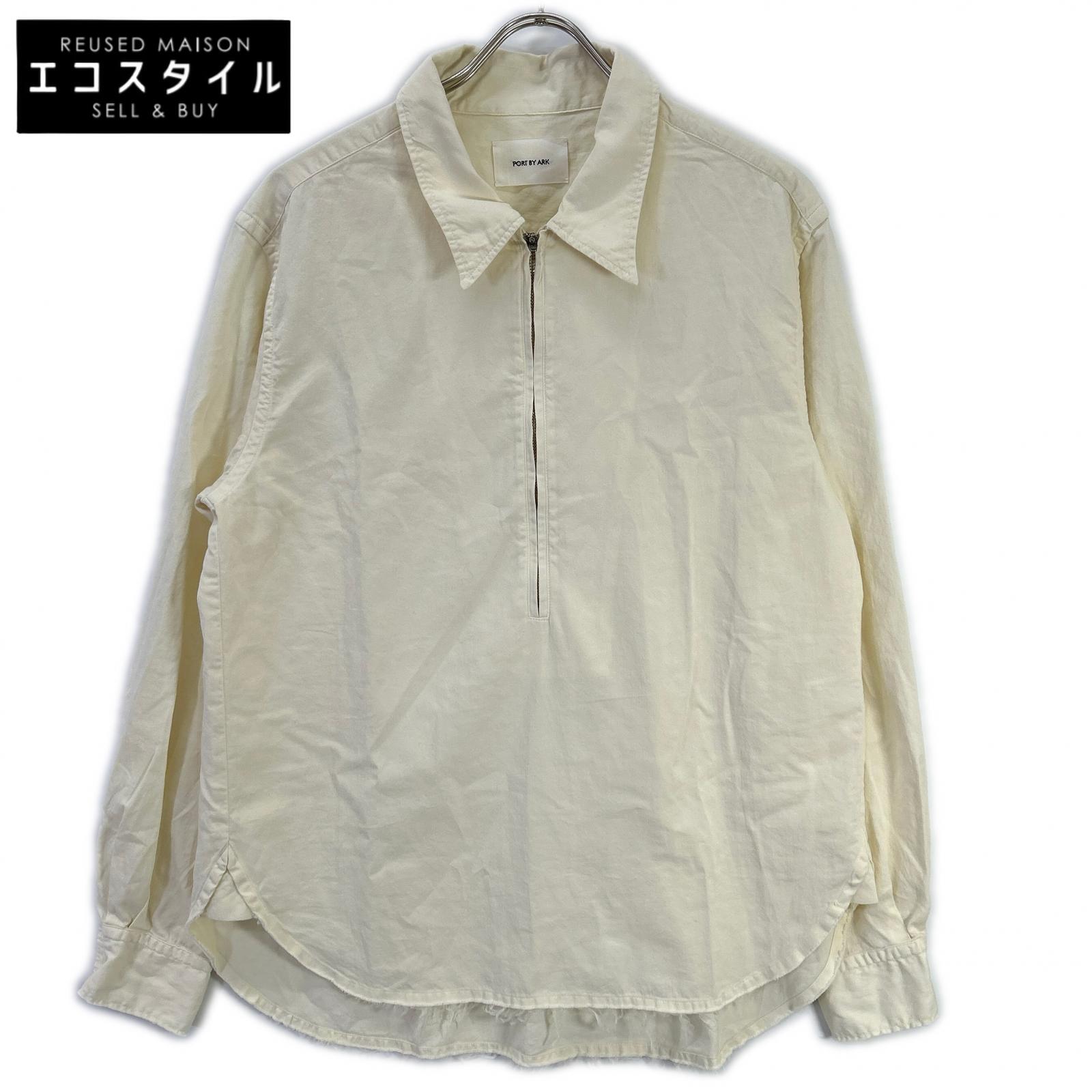 PORT BY ARK ポートバイアーク PO19-SH01 アイボリー Pullover Zip Shirt トップス