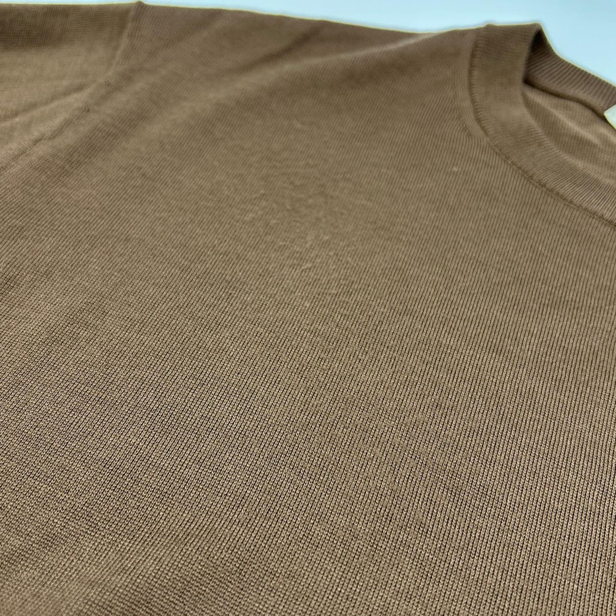 SOVEREIGN Sovereign 1113-1-065147 Brown High-Gauge Crewneck Knit Tops