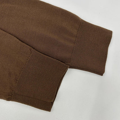 SOVEREIGN Sovereign 1113-1-065147 Brown High-Gauge Crewneck Knit Tops
