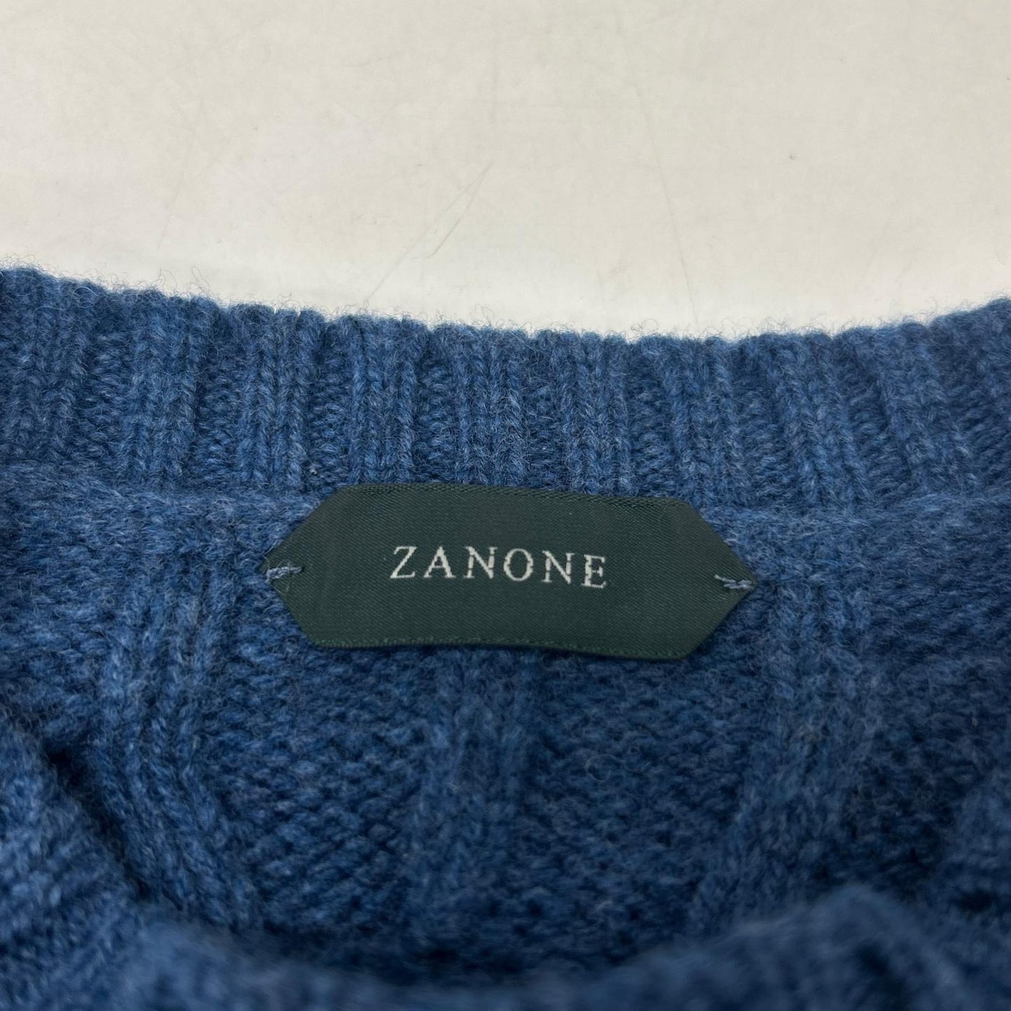 ZANONE ザノーネ 813112 ZN209 ブルー ケーブル編み ニット トップス
