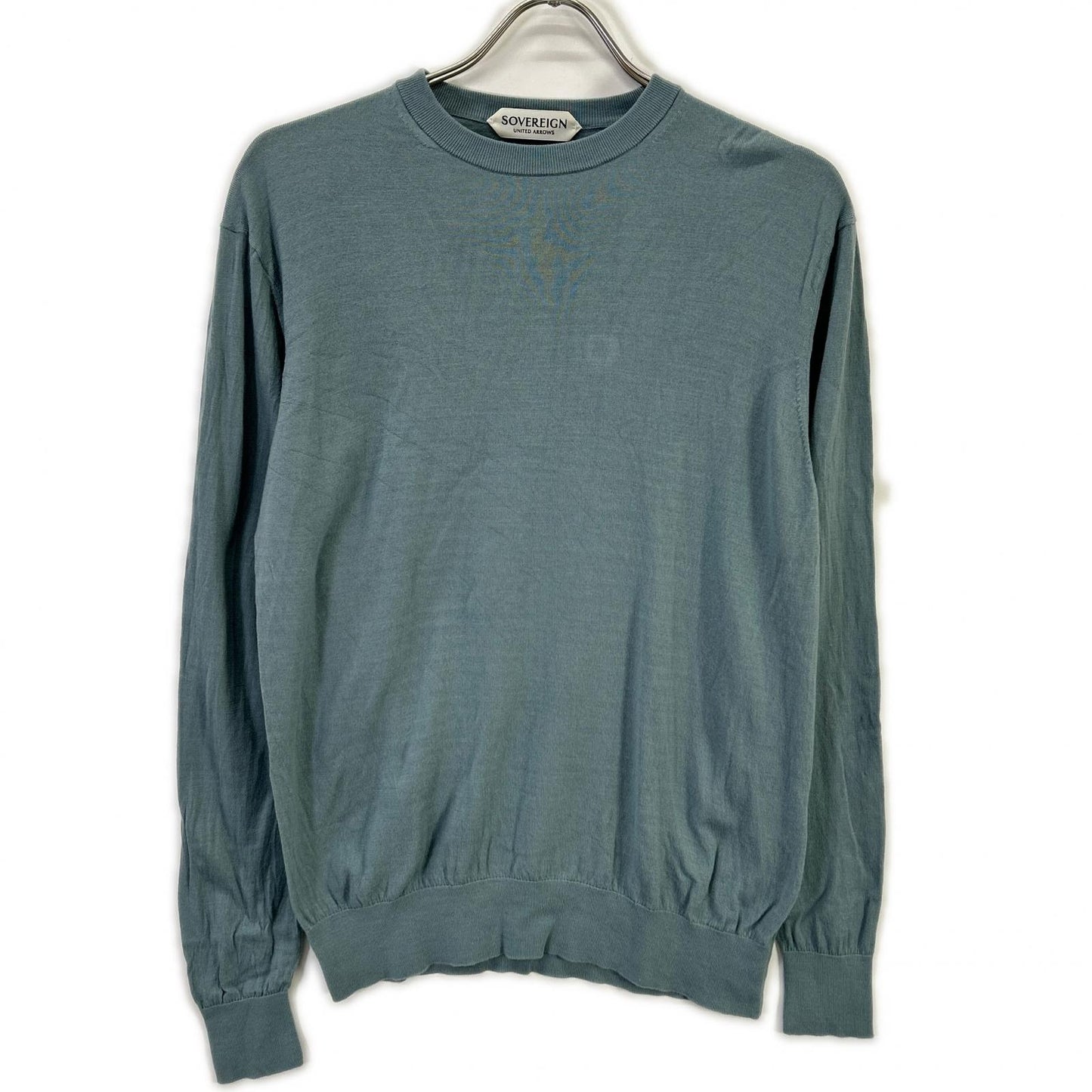 UNITED ARROWS ユナイテッドアローズ ブルー ハイゲージ クルーネックニット トップス