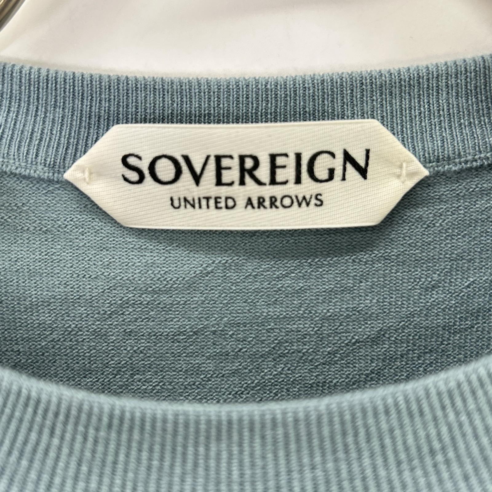 UNITED ARROWS ユナイテッドアローズ ブルー ハイゲージ クルーネックニット トップス