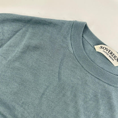 UNITED ARROWS ユナイテッドアローズ ブルー ハイゲージ クルーネックニット トップス
