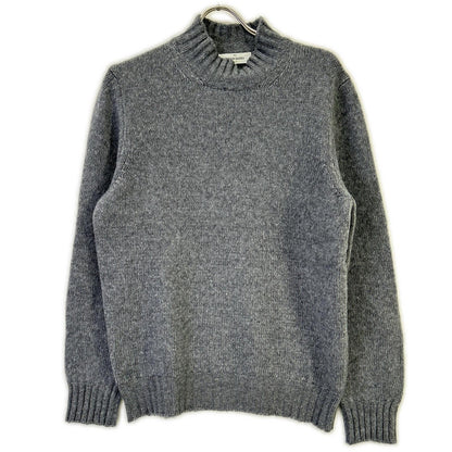 GRAN SASSO gray 5G mid-gauge wool-nylon mock neck top