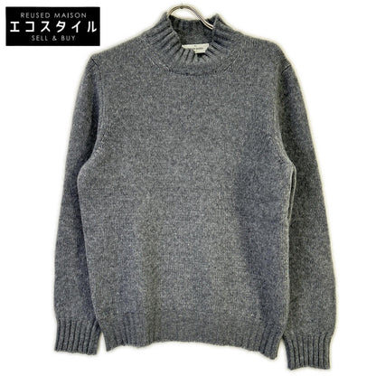 GRAN SASSO gray 5G mid-gauge wool-nylon mock neck top