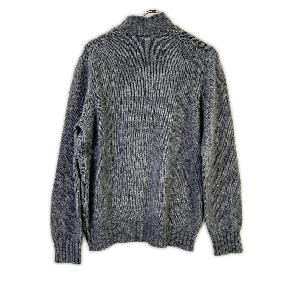 GRAN SASSO gray 5G mid-gauge wool-nylon mock neck top