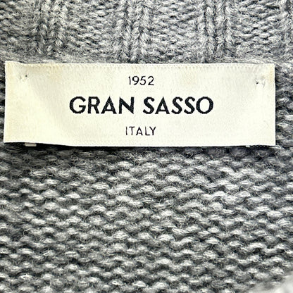 GRAN SASSO グランサッソ グレー 5G ミドルゲージ ウールナイロン モックネック トップス