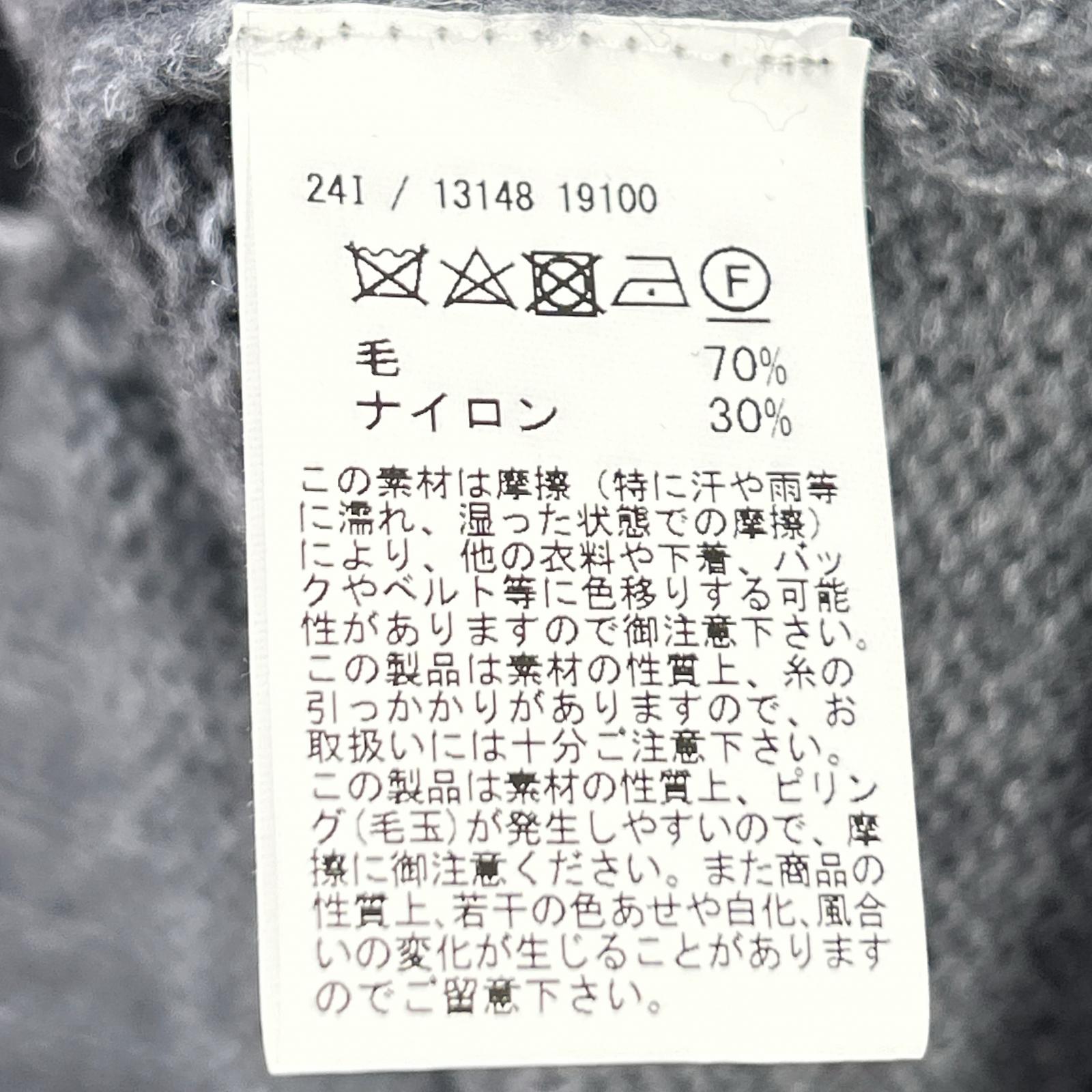 GRAN SASSO グランサッソ グレー 5G ミドルゲージ ウールナイロン モックネック トップス