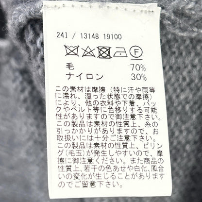 GRAN SASSO gray 5G mid-gauge wool-nylon mock neck top