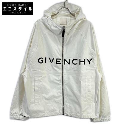 GIVENCHY ジバンシィ ホワイト ロゴ メタルジップ ナイロンブルゾン ジャケット