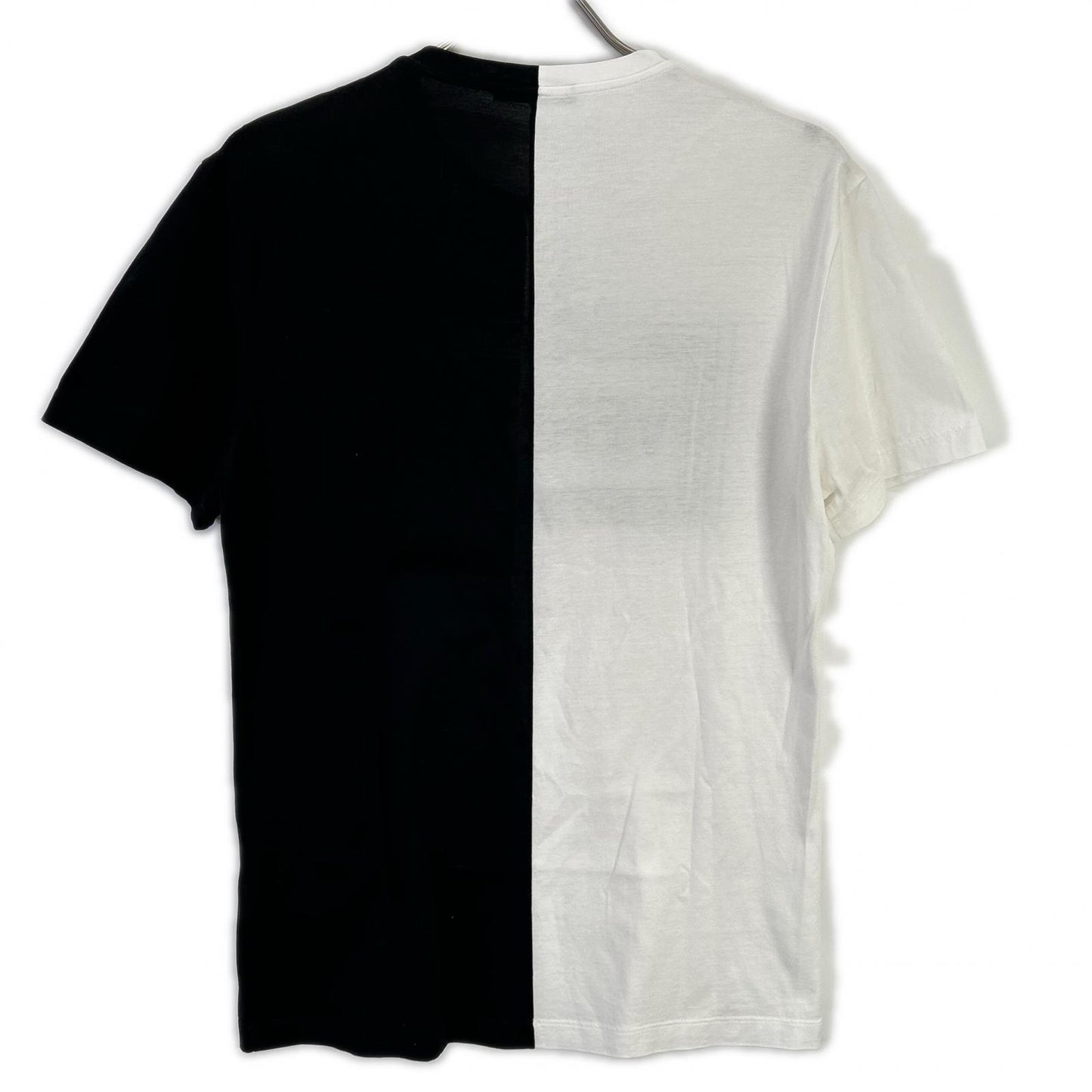 Versace ヴェルサーチ ブラック×ホワイト ツートン ロゴ Tシャツ トップス