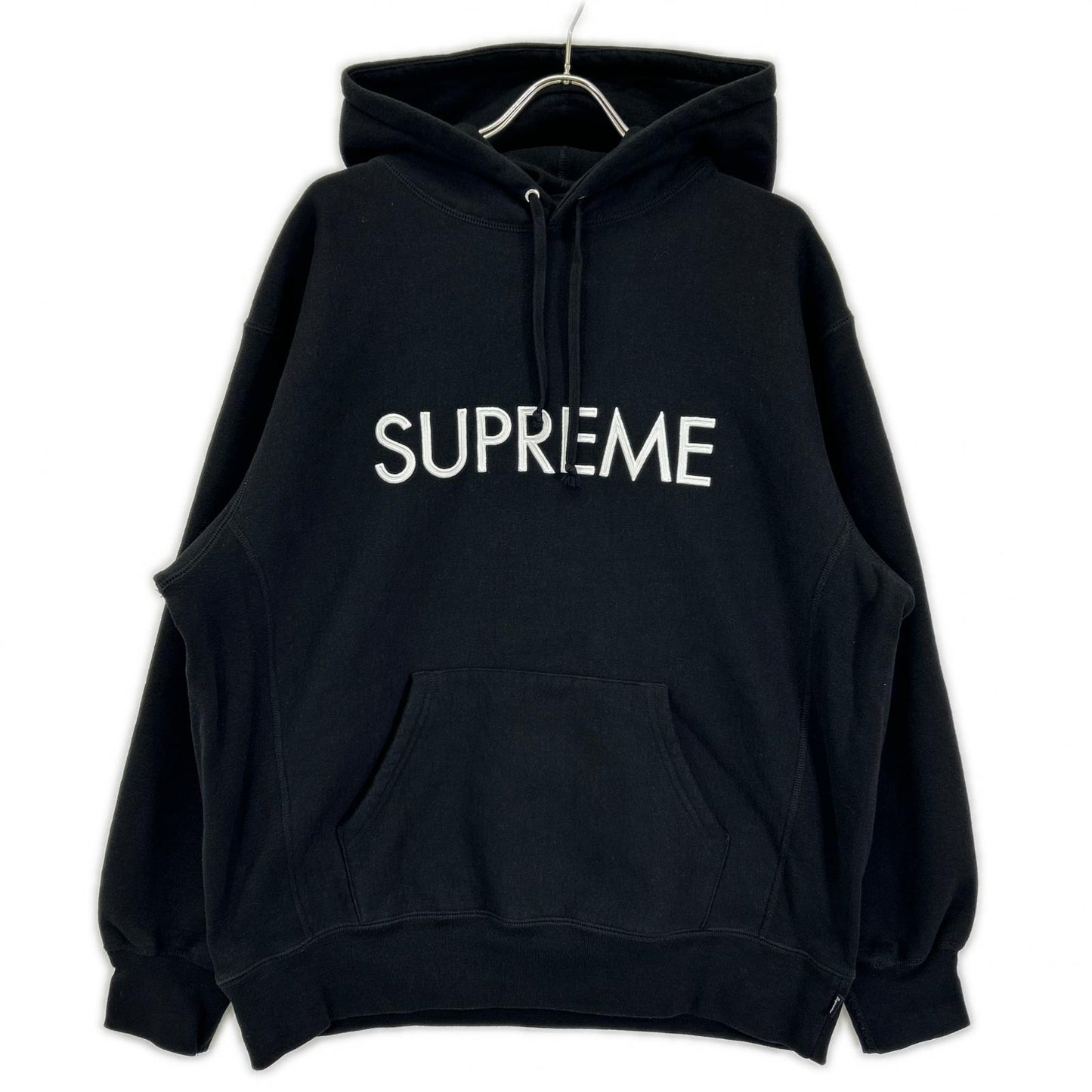 Supreme シュプリーム 22AW ブラック キャピタルフーデッドスウェットシャツ パーカー トップス
