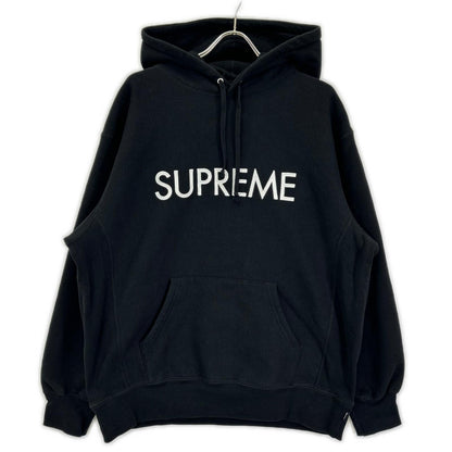 Supreme シュプリーム 22AW ブラック キャピタルフーデッドスウェットシャツ パーカー トップス