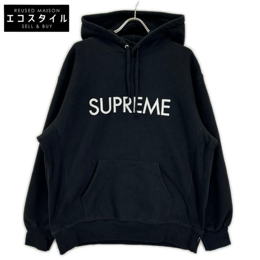 Supreme シュプリーム 22AW ブラック キャピタルフーデッドスウェットシャツ パーカー トップス