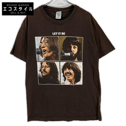 VINTAGE ヴィンテージ ブラウン ビートルズ LET IT BE プリント Tシャツ トップス