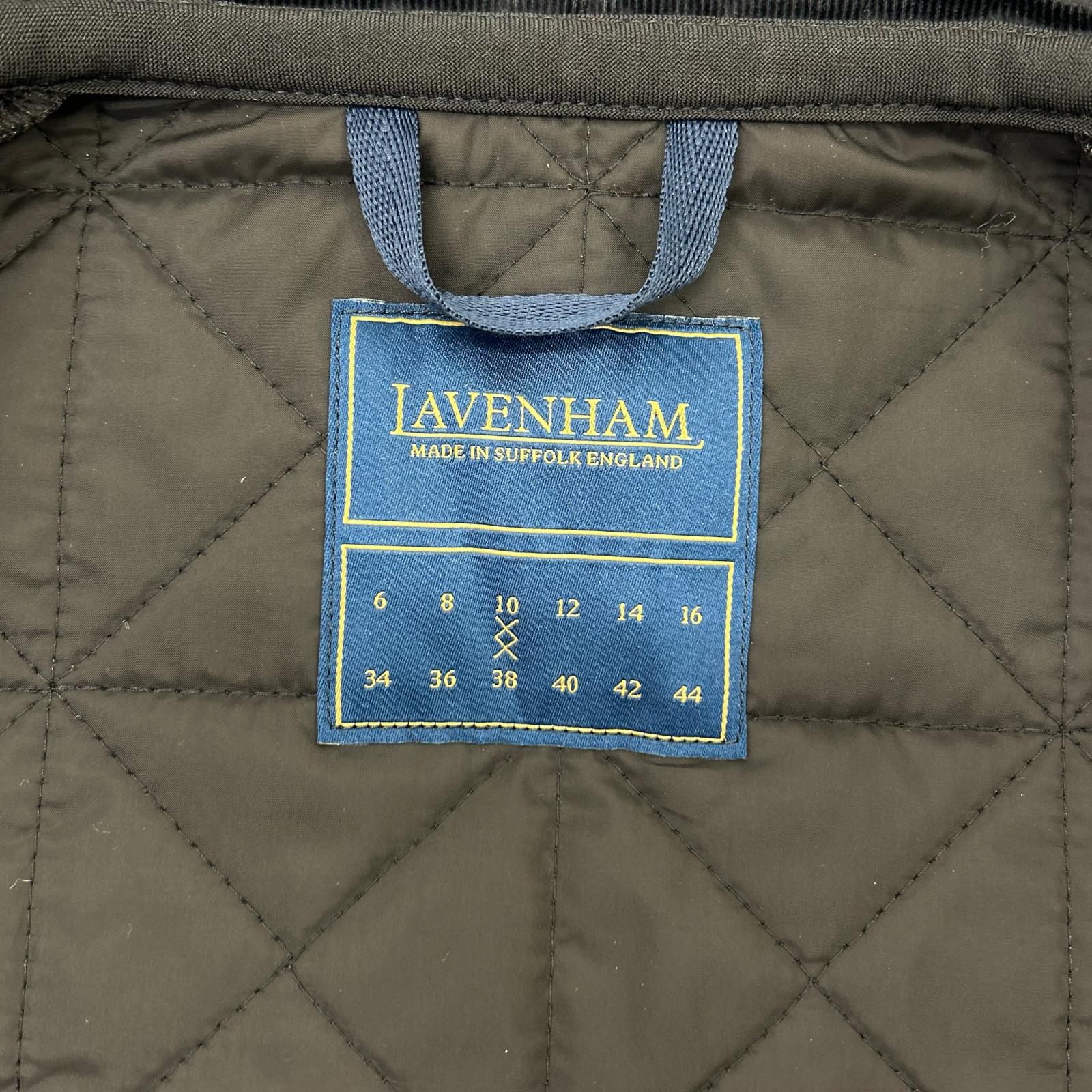 LAVENHAM ラベンハム ブラック コーデュロイ襟 キルティングジレ ベスト
