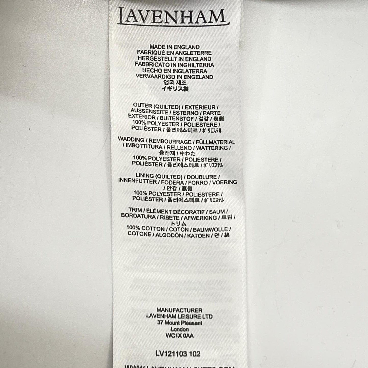 LAVENHAM ラベンハム ブラック コーデュロイ襟 キルティングジレ ベスト