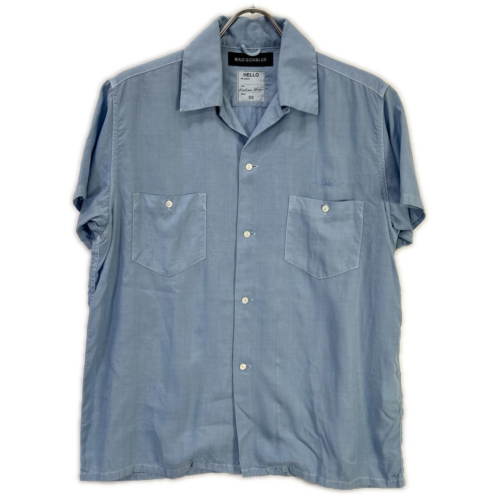 MADISON BLUE マディソンブルー ブルー レーヨン ボーリングシャツ トップス