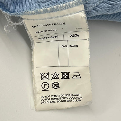 MADISON BLUE マディソンブルー ブルー レーヨン ボーリングシャツ トップス