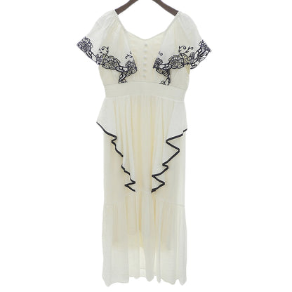 her lip to ハーリップトゥ 新品同様 Angel Sleeve Dress ワンピース レディース ホワイト S ワンピース