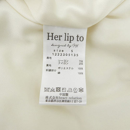 her lip to ハーリップトゥ 新品同様 Angel Sleeve Dress ワンピース レディース ホワイト S ワンピース