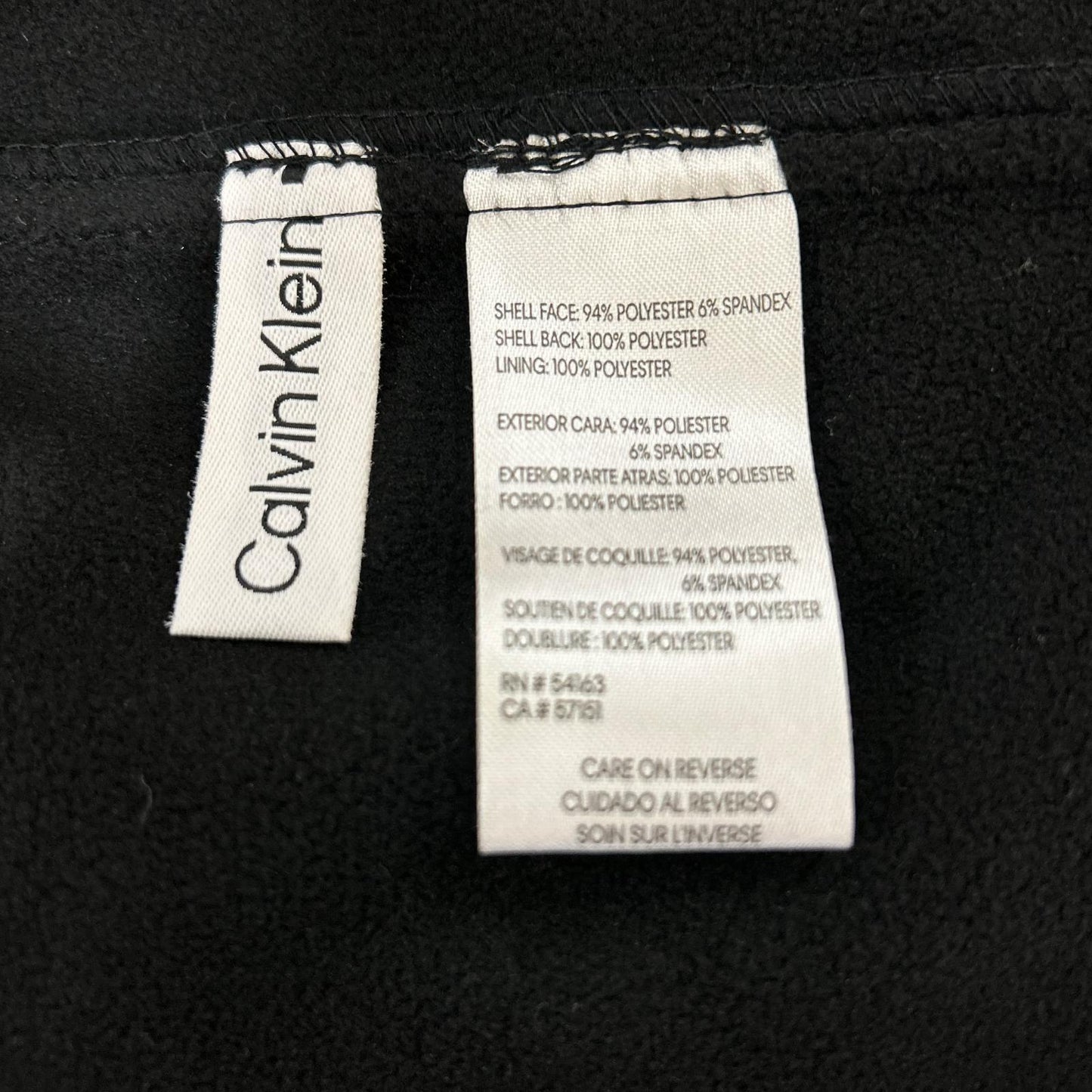 CalvinKlein カルバンクライン CM903910 ブラック フリース ソフトシェル ジャケット ジャケット