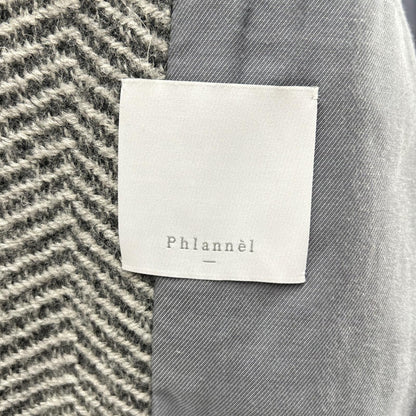 Phlannel フランネル BBZ1082408A0001 グレー ヘリンボーン ステンカラーコート コート