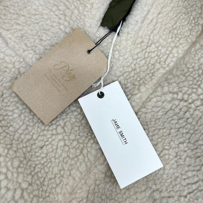 JANE SMITH ジェーンスミス グリーン ノーカラーリバーシブルボアキルトコート ジャケット