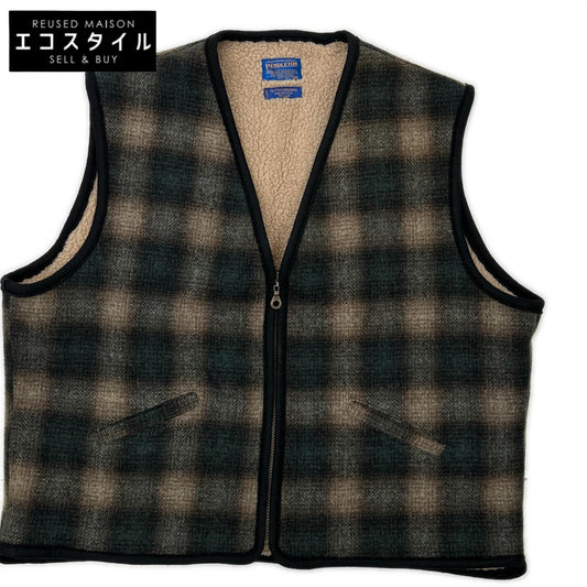 PENDLETON ペンドルトン グリーン オンブレチェック ウールボア ベスト ベスト