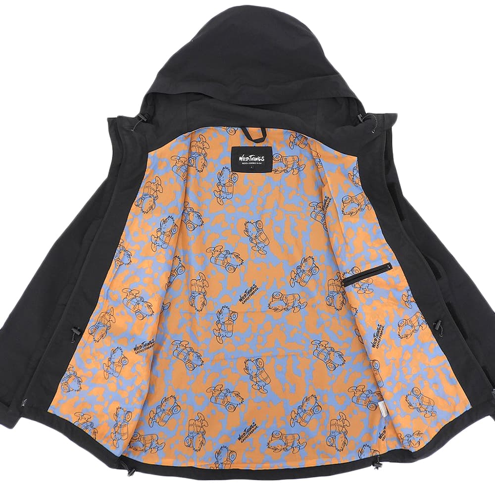 WILD THINGS ワイルドシングス CHAMONIX JACKET フーデッド ジップアップ ジャケット メンズ ブラック L WG-19016F ジャケット