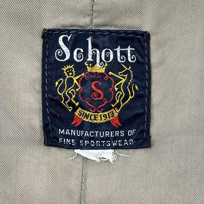 schott ショット ブラウン レザー ジレ ベスト