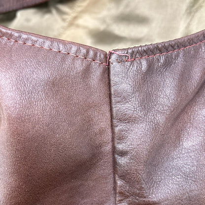 schott ショット ブラウン レザー ジレ ベスト