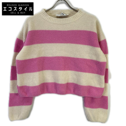MSGM エムエスジーエム 3141MDM120 ピンク×ホワイト ボーダーニット トップス